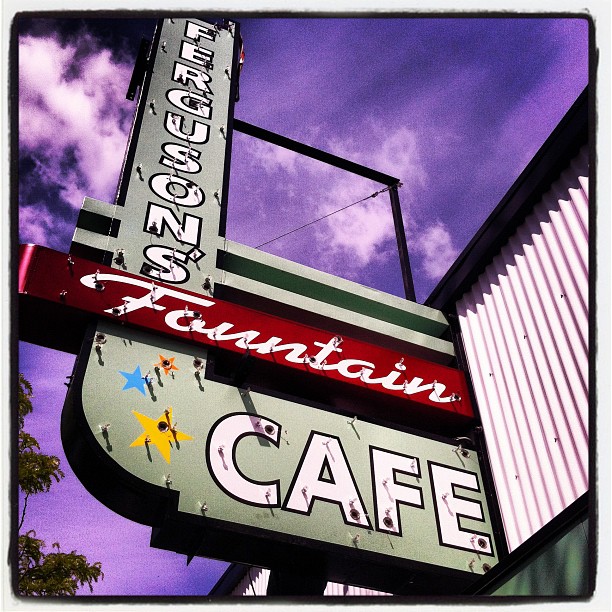 New sign going up at Ferguson's. One step closer!