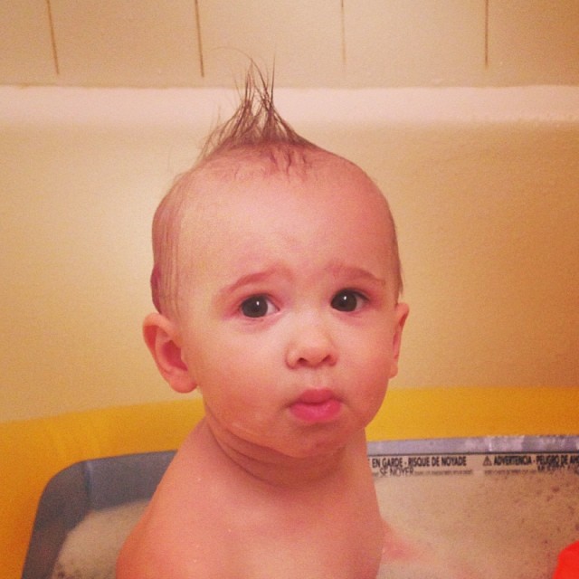 Bath time is serious business!