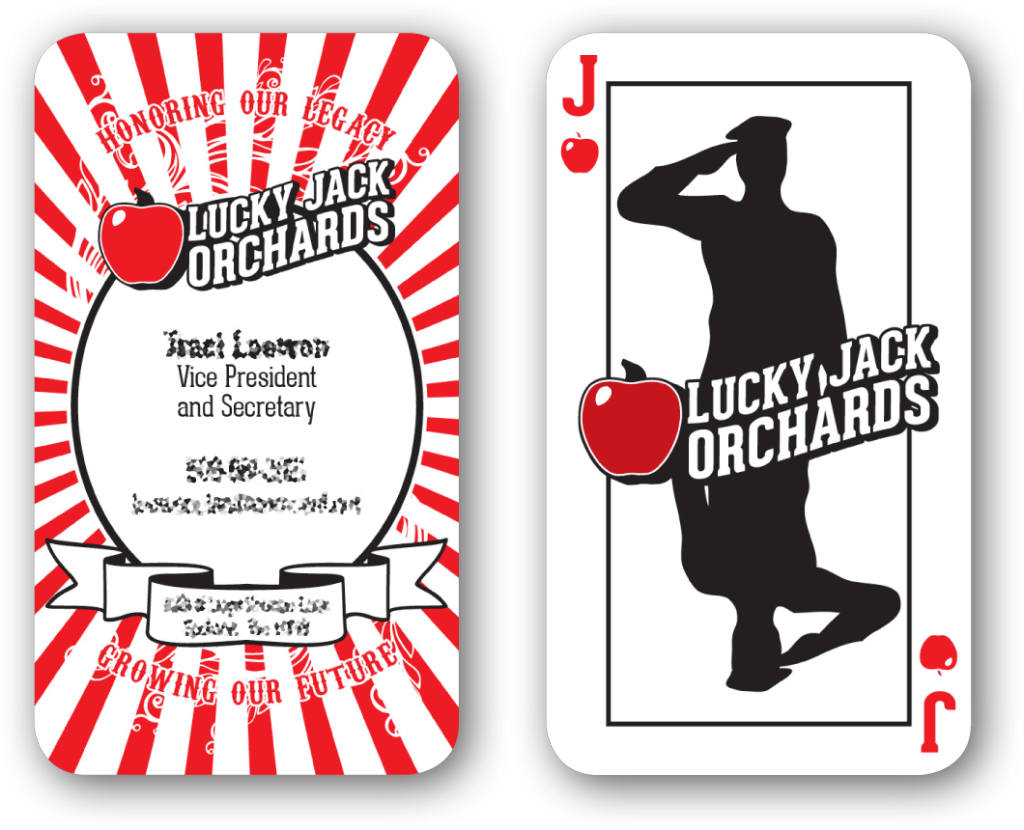 Lucky Jack Orchards Business Card