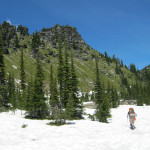 Hiking in below Chicago Peak.